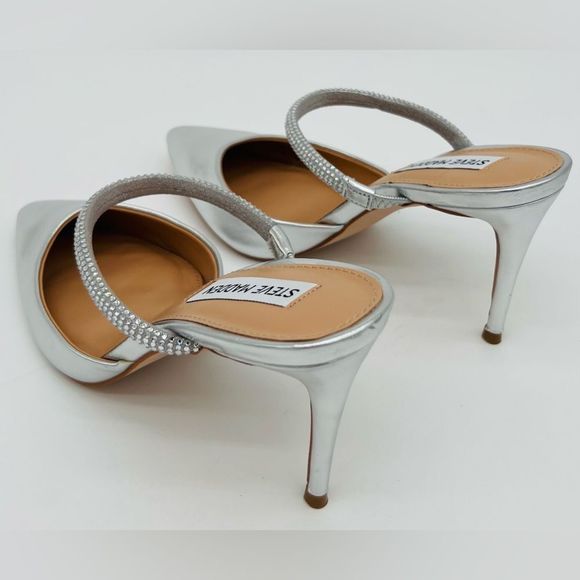STEVE MADDEN Women’s Pavé Rhinestone Strap Pump - Picture 12 of 15